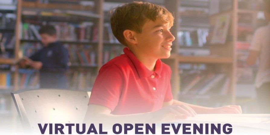virtual open evening banner