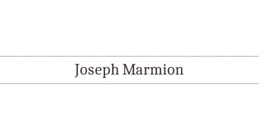 writing that reads joseph marmion