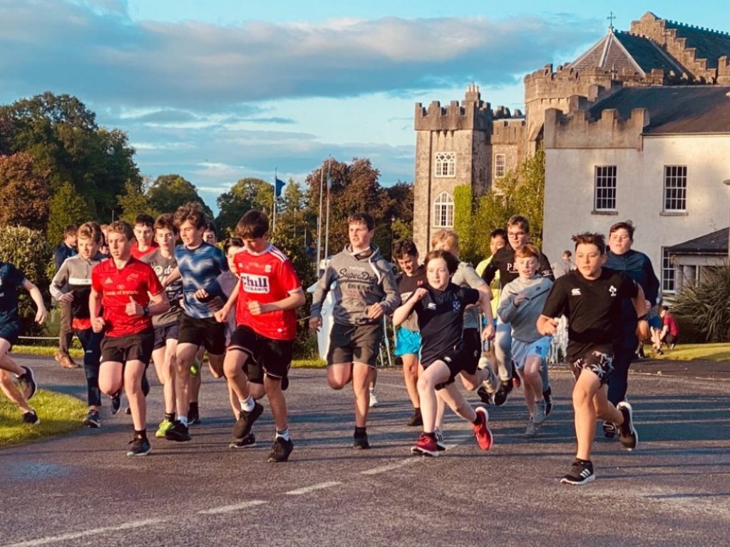 Students running